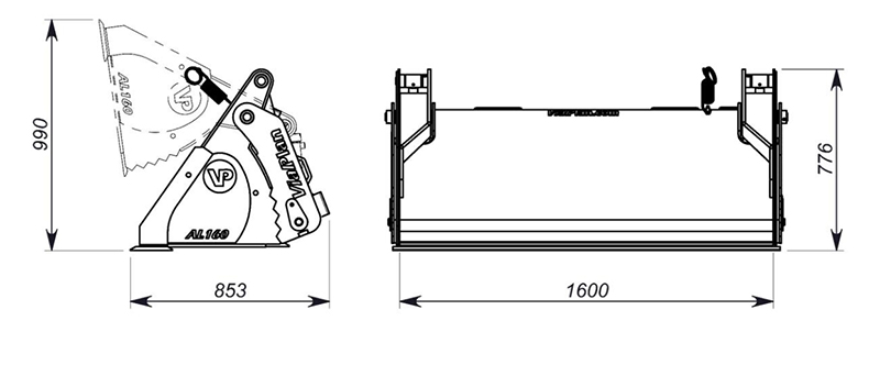 Dimensiones del AL160