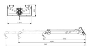 Dimensiones de Ginche telescópico - GT1500
