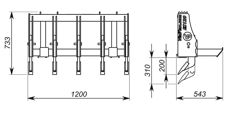 Ficha técnica de Escarificador - ES120