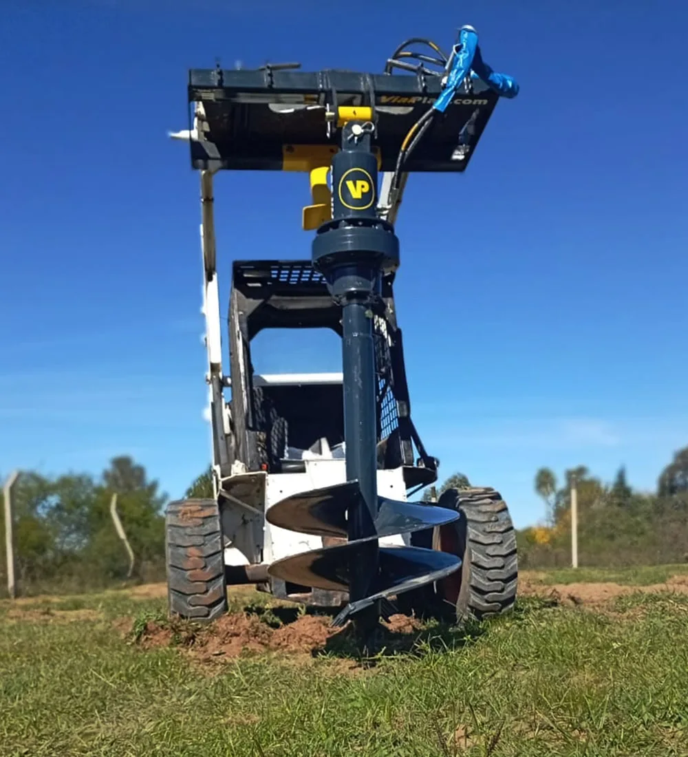 Hoyadora HR580 a engranajes planetarios de mayor torque para minicargadora — VialPlan