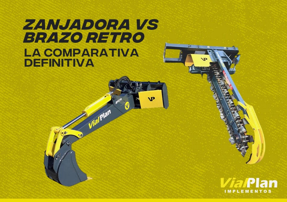 Zanjadora vs Brazo Retro: La comparativa definitiva de VialPlan para decidir la inversión en tu Obra Vial
