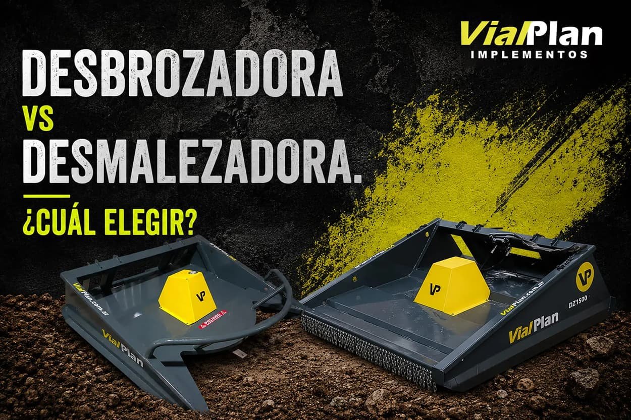 Desbrozadora vs Desmalezadora para Minicargadora: Cuál Elegir | VialPlan